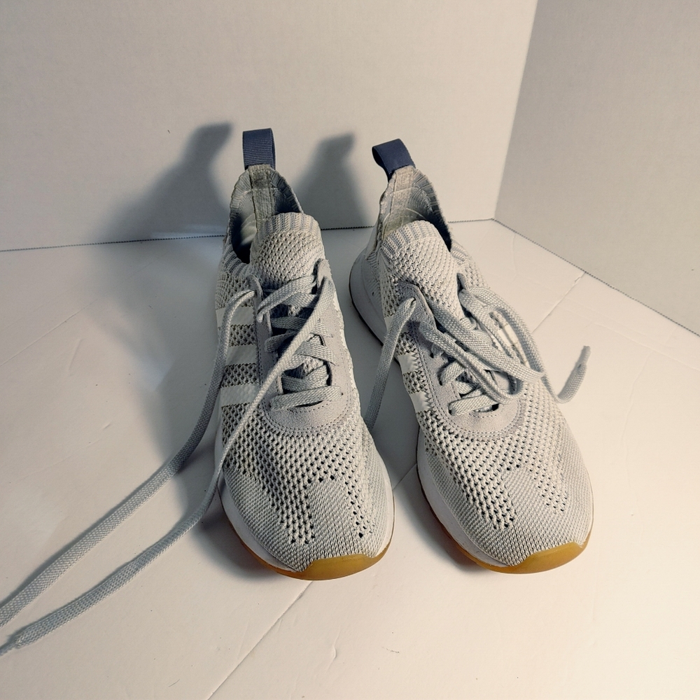 Adidas FlashBack Prime Knit Grey Textile Lace up Shoes Size 9.5